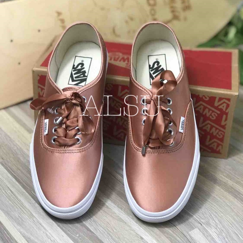 NWT VANS Authentic Satin Lux Rose W AUTHENTIC - Picture 7 of 8